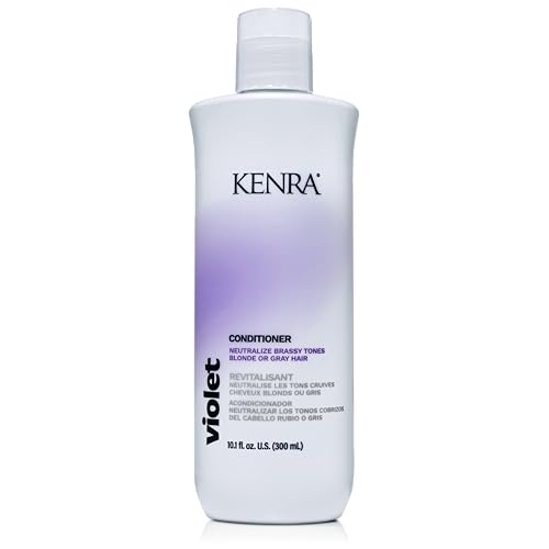 Kenra Violet Conditioner 10.1oz - Neutralizes Brassy Tones, Moisturizes Blonde & Gray Hair