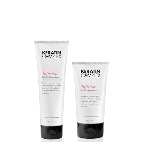 Keratin Hair Replenisher Serum - Moisturizing Smoothing Treatment for All Hair Types - 2 Pack
