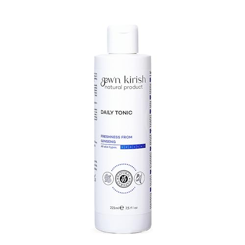 Gew¡¯n Kirish Daily Tonic ? Purifying & Hydrating Face Toner with Ginseng, Balances Sebum & Revives Skin, Suitable for Oily, Dry & Sensitive Skin, 7.5 fl oz