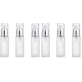 3PCS 30ml/1oz Empty Refillable Clear Frosted Glass Cosmetic Lotion Bottle Travel Toiletries Container Pump Dispenser Vials Pot Jars for Cream Foundation Emulsion Essencial Oil (Pack of 2)