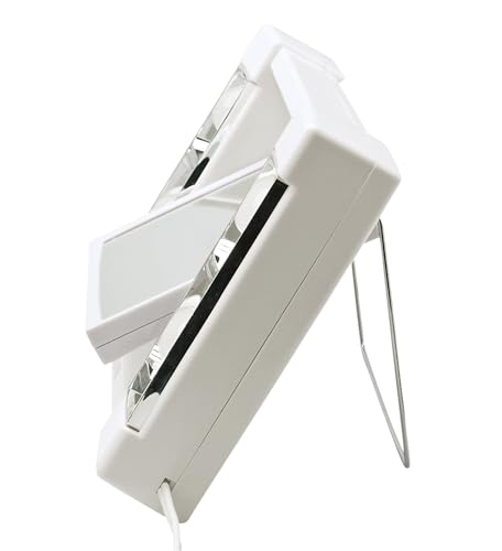 Lighted Makeup Mirror with 3X Magnification - White Vanity Mirror for Beauty & Grooming