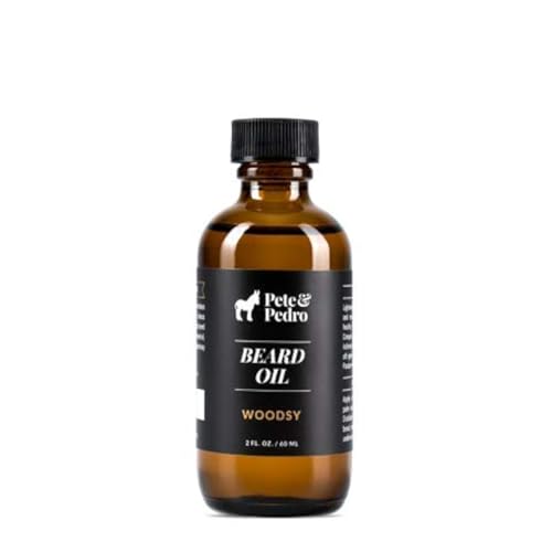 Natural Beard Oil with Woody Scent - Organic Hydrating & Softening 2 oz