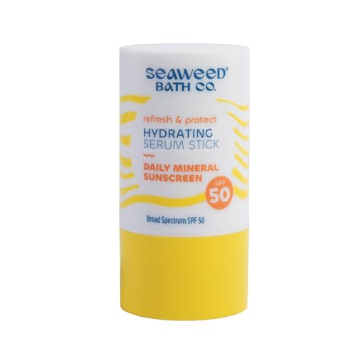 Hydrating SPF 50 Serum Stick with Zinc Oxide - Lightweight Face Sunscreen for Men & Women