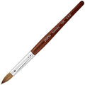 Acrylic Nail Brush Size 12 Oval Crimped Kolinsky Hair with Mahogany Handle