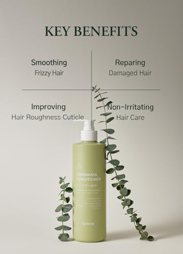 Laferme Laminaria Organic Conditioner for Damaged & Dry Hair, Hydrating & Anti-Frizz, Sulfate & Paraben Free, 16.9 Fl Oz