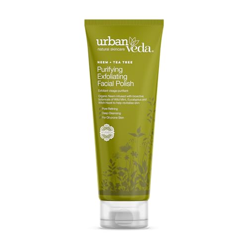 Urban Veda Purifying Exfoliating Face Scrub for Oily & Pimple Skin - Pack of 2, 4.2 Fl Oz