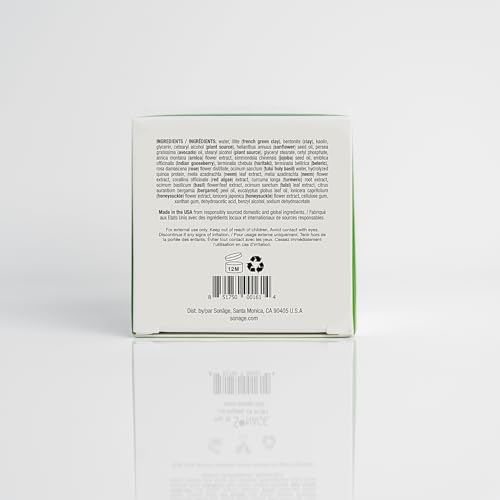SONAGE Tulsi Soothing Tri Clay Mask | For Acne-Prone Skin | Mineral Rich Clay Mask Unclogs and Purifies Pores | Neem Oil and Turmeric