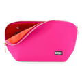 KUSSHI Washable Travel Makeup & Cosmetic Bag - Brush Organizer Sold Separately (Signature, Bubble Gum Pink/Orange)
