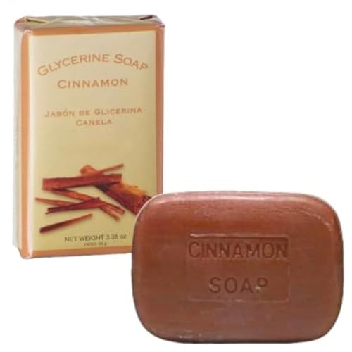 Lanman & Kemp Cinnamon Soap Bar 3.35 Oz - Jabon De Glicerina Canela (Pack of 4)
