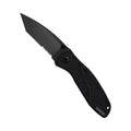 Kershaw Blur Tanto Pocket Knife, 3.4in Partial Serrated Blade - Black