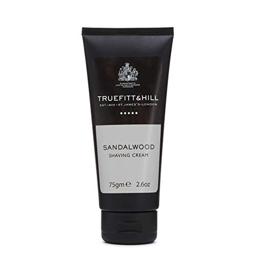 Men's Sandalwood Shaving Cream Tube - 2.6 oz, Classic Scent for Close, Comfortable Shave