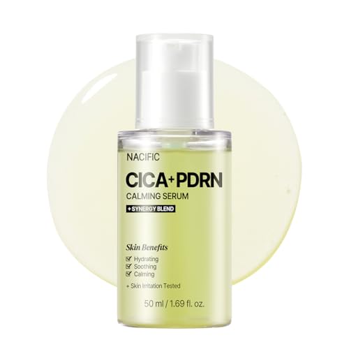 NACIFIC Cica PDRN Centella Serum (Centella Ampoule) 1.69 fl oz / 50ml, Korean Serum for Sensitive Skin, Calming & Hydrating Barrier Repair, Redness Relief, Korean Skincare