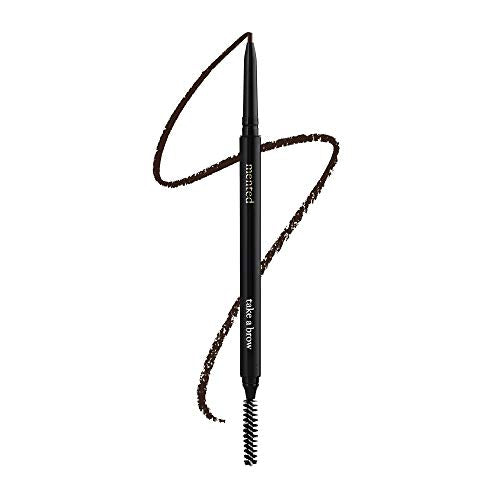 Waterproof Eyebrow Pen with Brush, Brow Pencil & Lash Spoolies for Eyelash Extensions, Eye Brow Pencils for Women, Eyelash Brush & Spoolie Combo, Eyebrow Makeup Tool Set, Take A Brow (Black Brown)