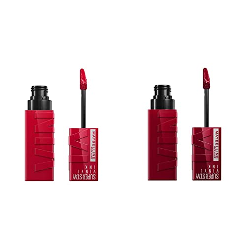 Maybelline Super Stay Vinyl Ink Liquid Lipstick Bundle - Longwear No-Budge Red Shades