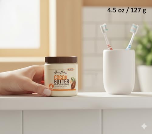 Cocoa Butter Face & Body Cream - Extra Rich Moisturizer for Dry Skin - 4.8 oz Jar (Pack of 6) Variation of THIS listing