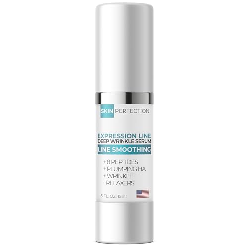 Skin Perfection Multi-Peptide Serum for Face with 8 Clinical-Strength Actives - Reduces Appearance of Expression Lines - Anti-Aging Formula with Matrixyl 3000, Argireline, Snap-8 1 oz