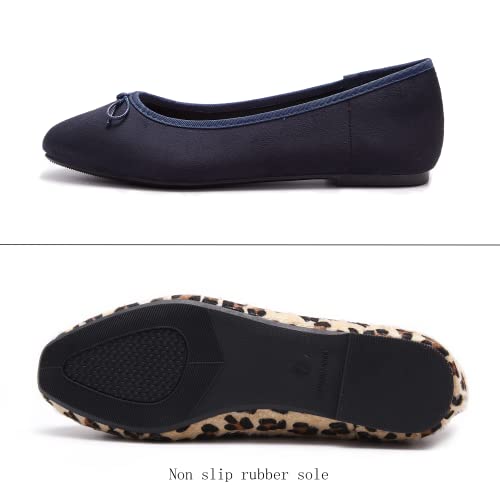 Women's Round Toe Ballet Flats Comfortable Bow Dressy Flats Shoes for Women