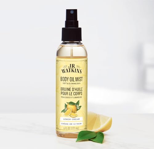 Body Oil Mist with Lemon Cream Scent - Hydrating, Nourishing Moisturizer, 6 Fl Oz, Pack of 2