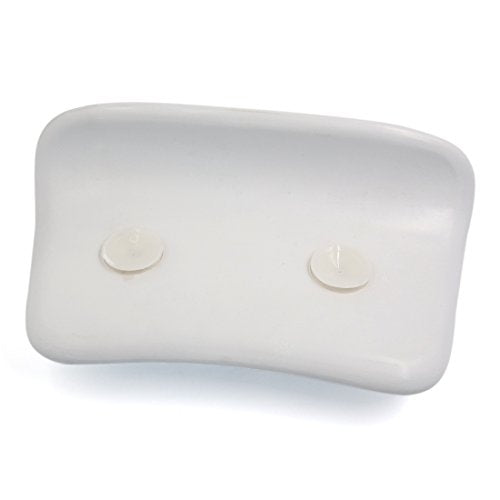 uxcell White Nonslip Waterproof Home Spa Bath Neck Back Support Pillow Built in Suction Cups for Ultimate Relaxation