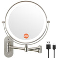 DECLUTTR 9-Inch Lighted Makeup Mirror with 1X/20X Magnification & Nickel LED Variation