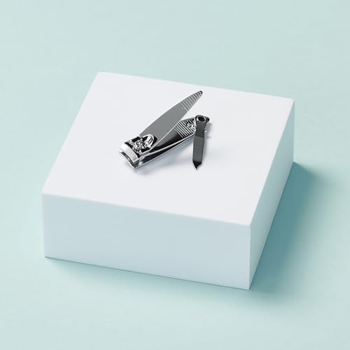 Diane Stainless Steel Toenail Clippers with File & Cleaner - Curved Edge, 72-Pack