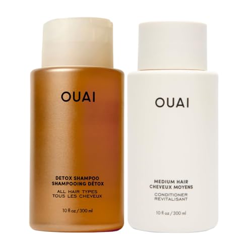 OUAI Detox Shampoo & Medium Hair Conditioner Bundle - Clarifying & Hydrating