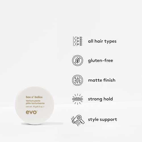 EVO Box O' Bollox Texture Paste - 0.53 Ounce Pack of 2, Strong Hold, Matte Finish