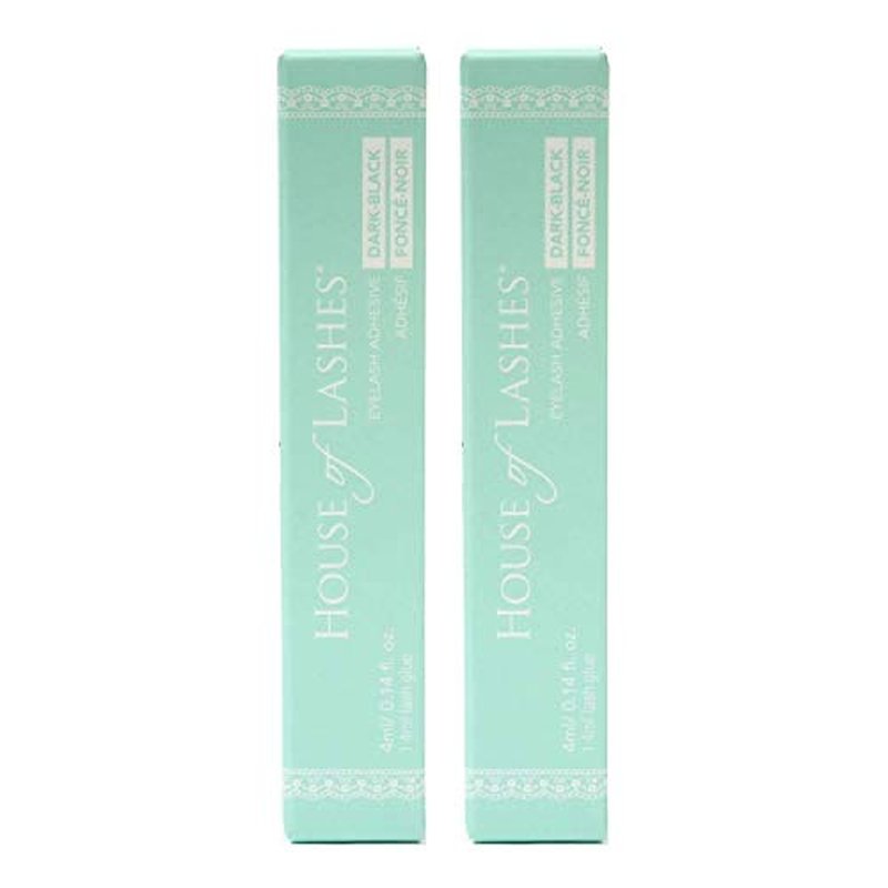 House of Lashes Glue - Dark Lash Adhesive 2pk- Dries Dark, Latex-Free, Cruelty-Free Product