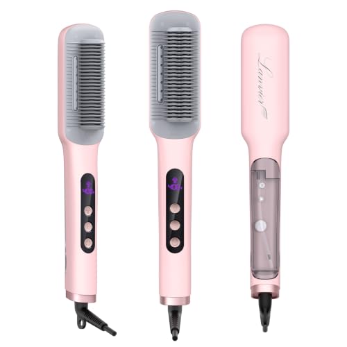 Steam Straightening Brush for Frizz-Free Hair - One-Pass Hair Styler