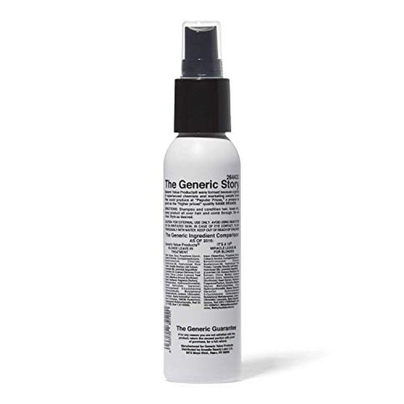 Generic Value Products Blonde Leave In Treatment, Ideal for Blondes to Fight Brassiness, Enhances Shine and Manageability, Defrizzes, Detangles, 4 Oz