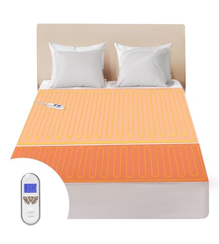 Twin XL Electric Heated Mattress Pad - Multi-Zone, 9 Heat Settings, Auto Off, Removable & Washable