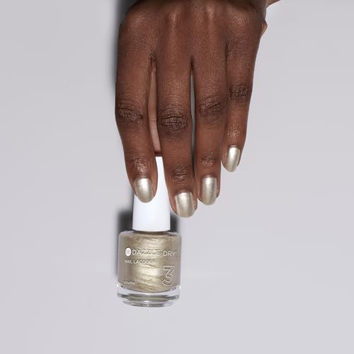 Dazzle Dry Nail Lacquer (Step 3) - Illuminate Lacquer - A bright champagne gold. Full-coverage metallic. (0.5 fl oz)