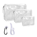 3 Packs Clear Beach Tote Bag Accessories Compatible with Bogg Bag Insert Bag Travel Cellphone Makeup Clean Toiletry Brush Organizer Cosmetic Divider Storage Inner Pouch