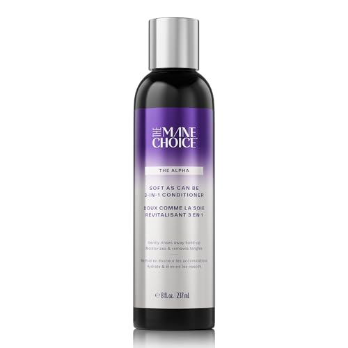 The Mane Choice The Alpha 3-in-1 Conditioner: Co-Wash, Moisturizing Leave-In Conditioner & Detangler for Coily, Wavy, or Curly Hair, Refresh & Revitalize 8 Oz