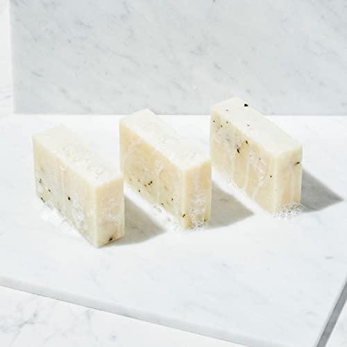 Men's Mint Exfoliating Soap Bar 3 Pack - Handmade with Tea Tree, Coconut & Olive Oil