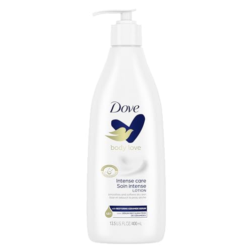 Dove Intense Care Body Lotion 13.5 Fl Oz Unscented - 48H Moisture & Ceramide Serum