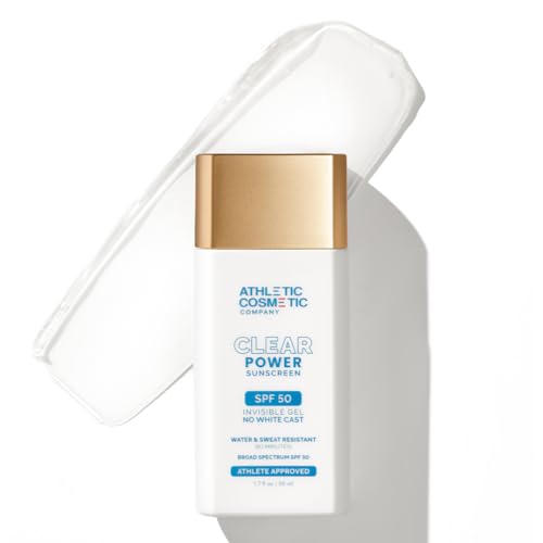 Broad Spectrum SPF 50 Sunscreen Gel - No White Cast, Water & Sweat Resistant, Fragrance-Free, Sport-Ready Face Sunblock