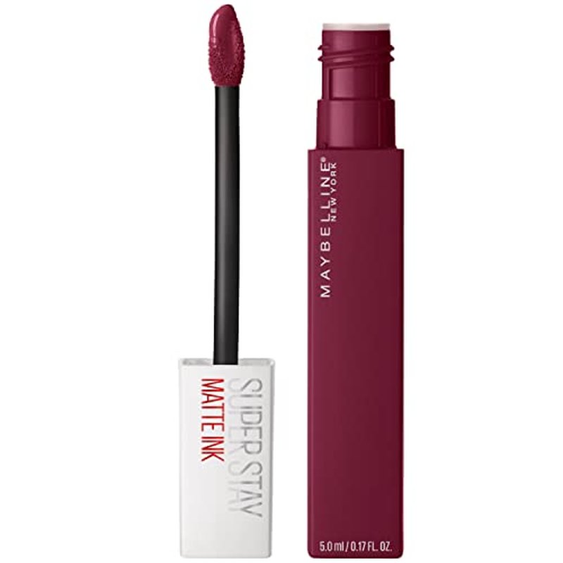 MAYBELLINE Super Stay Matte Ink Liquid Lipstick Makeup Long Lasting High Impact Color Up to 16H Wear Composer Cherry Brown & Founder Cranberry Red 1 Count Each