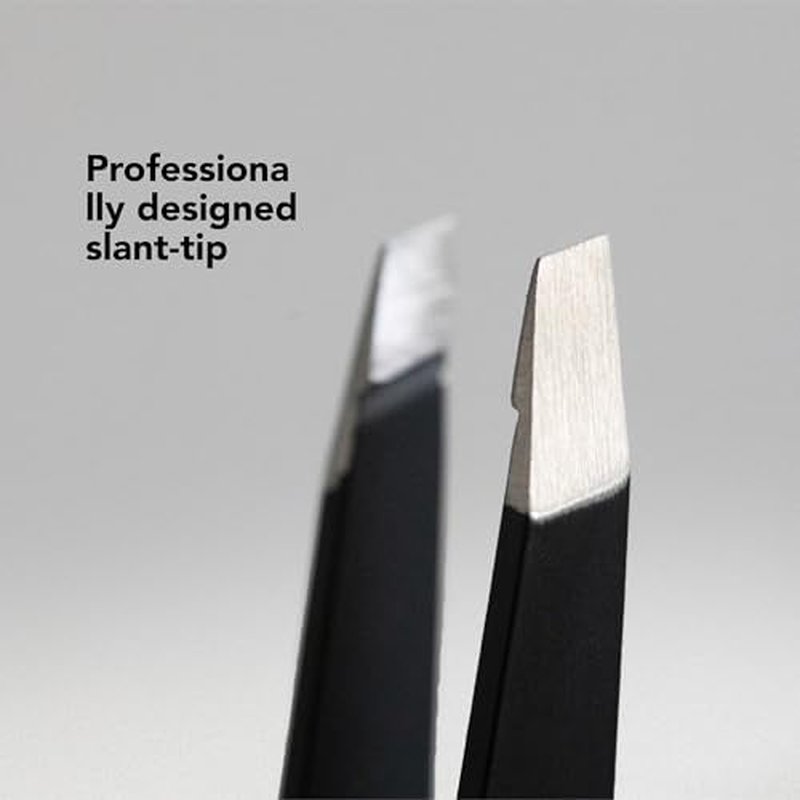 Cleverman Precision Slant Tweezer ? Expert Eyebrow and Facial Hair Removal, Ideal for Ingrown Hair & Splinters, Travel Tweezer