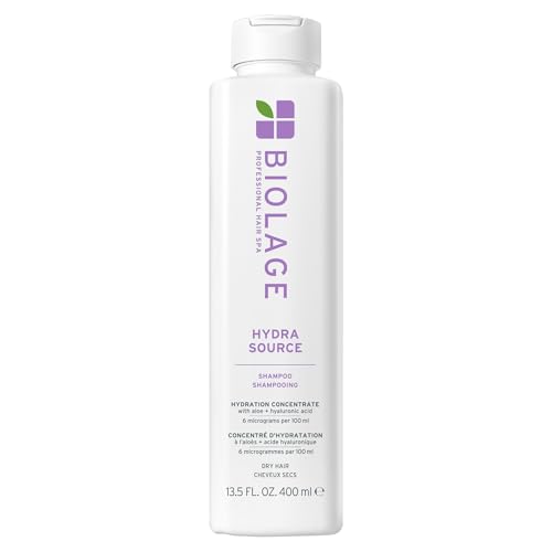 Biolage Hydra Source Shampoo - Softens, Moisturizes & Adds Shine, For Dry Hair, Infused with Micro-Filtered Aloe Vera & Fermented Hyaluronic Acid, Vegan & Paraben-Free