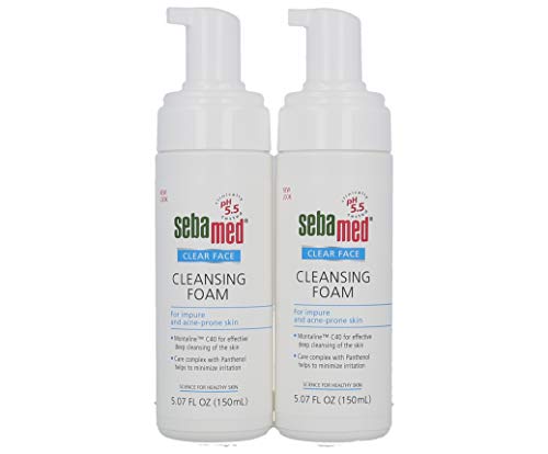 Sebamed Clear Face Cleansing Foam for Oily Acne-Prone Skin - Pack of 2, 5.07 Fl Oz