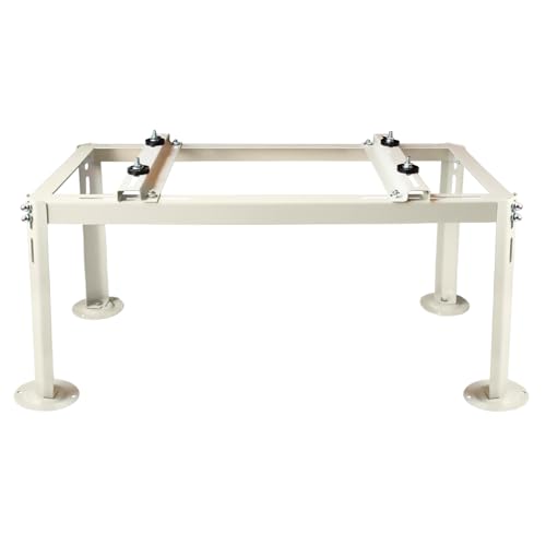 Beige Mini Split Ground Stand for 9000-24000 BTU Ductless AC Heat Pumps, Heavy Duty Adjustable Condenser Support