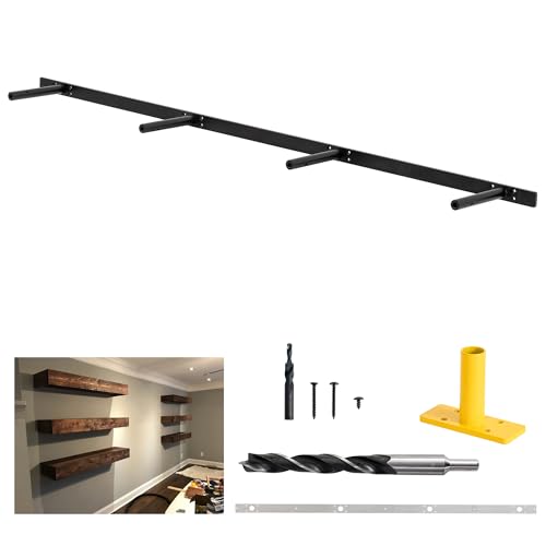 Heavy Duty Floating Shelf Bracket 53 Inch - Hidden Support for Mantel and Shelves with Normal Build Kit