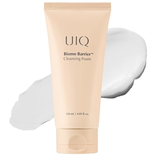 UIQ Biome Barrier Cleansing Foam, Facial Cleanser, Mild Hypoallergenic formula, Face Wash, Blackhead Remover, Moisturizing facial cleanser for All Skin Types 4.05 fl.oz(120ml)