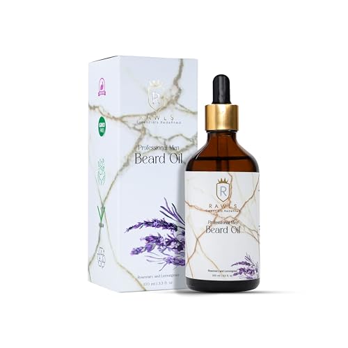Beard Oil for Men-100ml | Natural Beard Growth Oil for Men with Argan & Rosemary for muuchstac Fast Growth Conditioner and Softener - Strengthens Beards and Mustaches for Men
