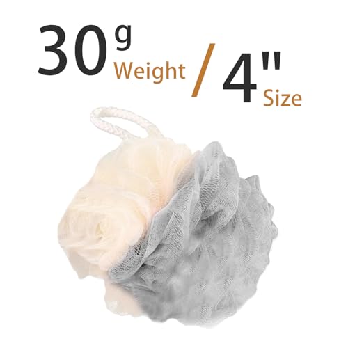 Travel Loofah Set - 20 Multicolor Body Sponges with Travel Pouches