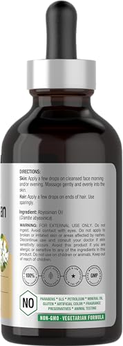 Abyssinian Oil for Skin and Hair - 4 fl oz Therapeutic Grade Nourishing Oil
