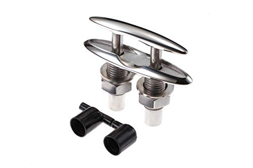 Retractable 6-Inch Stainless Steel Marine Boat Cleat - Low Profile, Neat Design with Variation: One Size