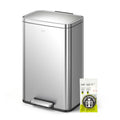 EKO Madison 50L Brushed Stainless Steel Step Trash Can with Soft Close Lid