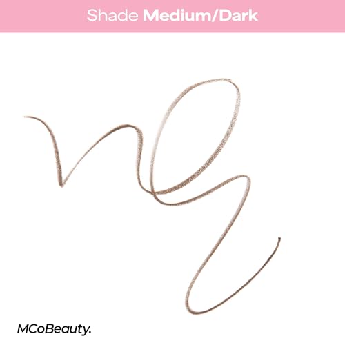 MCoBeauty - XtendBrows Shape & Sculpt Brow Pencil - Medium To Dark - Natural Look Eyebrow Filler Pen with Triangle Tip & Spoolie - Long-Wearing Cream Brow Definer for Fuller Natural Brows